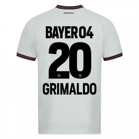 Virallinen pelipaita Bayer 04 Leverkusen Alejandro Grimaldo 20 Vieras 2023-24 Lyhythihainen - Miesten